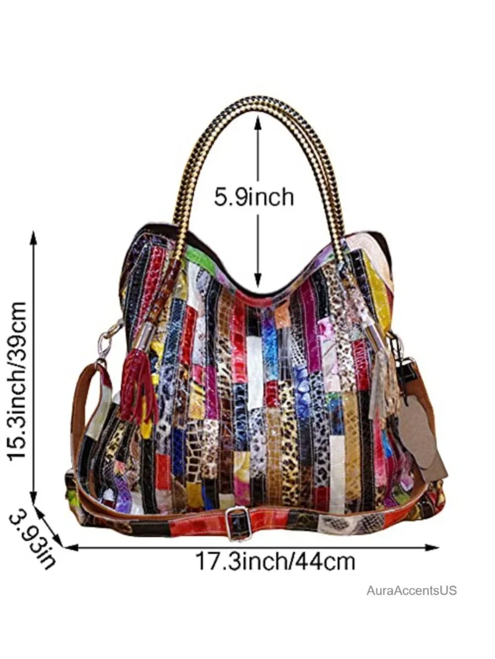 Large Leather Satchel Tote Top Handle Shoulder Bag Multi Pocket